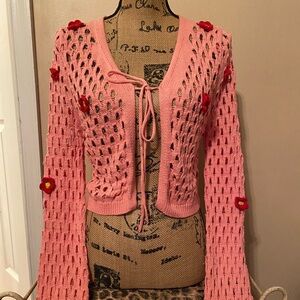 Pink Love Change Knit Sweater jacket
